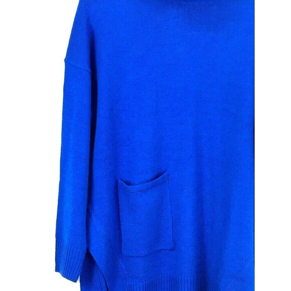 Nine West Womens Size M Blue Turtleneck Sweater Soft Chunky Knit Comfort Cozy H2 - Picture 8 of 12